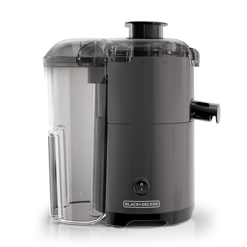 BLACK+DECKER Quiet Juicer, JE2500B, Non-Drip Spout, Compact