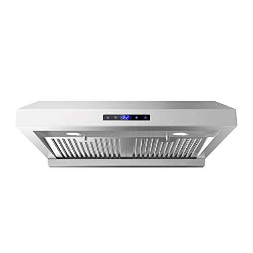30" FIREGAS Range Hood: Dual Motor, Stainless Steel