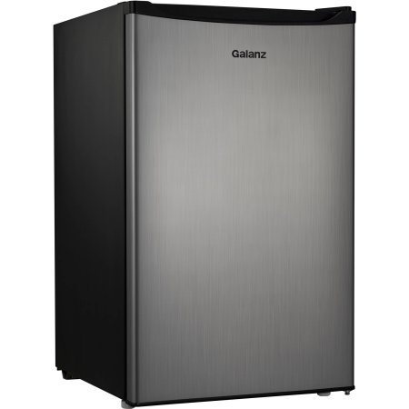 Galanz 4.3 Cu ft Mini Fridge, Stainless Steel Effect