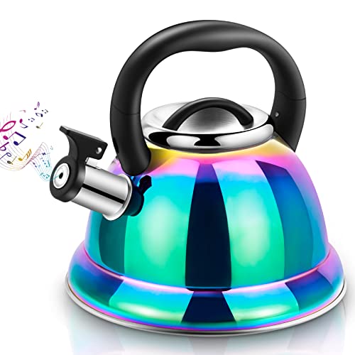 Rainbow Stainless Steel Tea Kettle, 3.5L Stovetop Pot