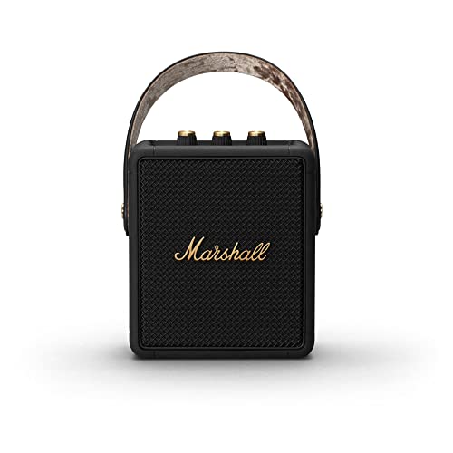 Marshall Stockwell II Bluetooth Speaker, Black/Brass Blend