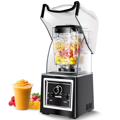 Wantjoin Quiet Soundproof Commercial Blender - 2000W, 67 Oz