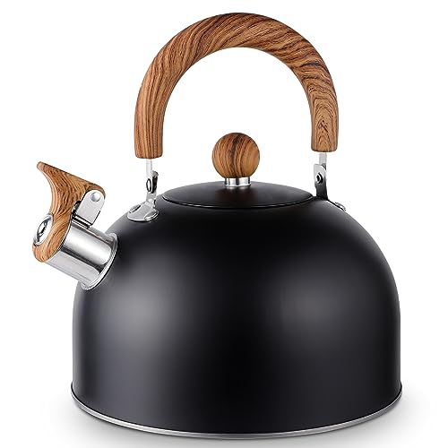 VARLEAS Whistling Tea Kettle, Stainless Steel, 2.6 Quart