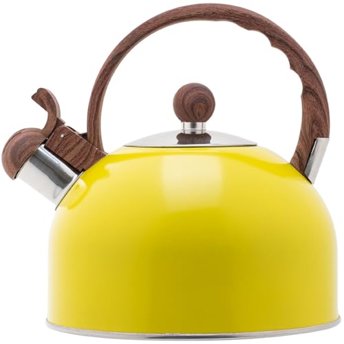 Drieamboat Tea Kettle with Cool Touch Handle - Yellow