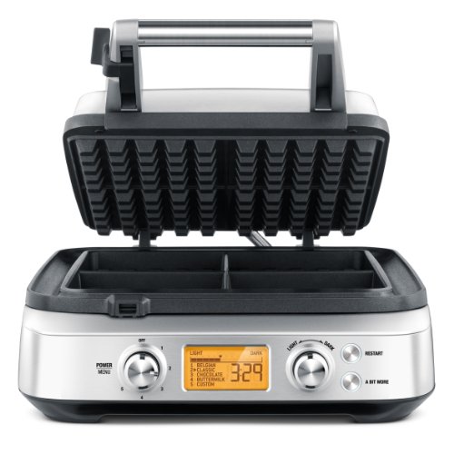 Breville Smart 4-Slice Waffle Maker in Silver