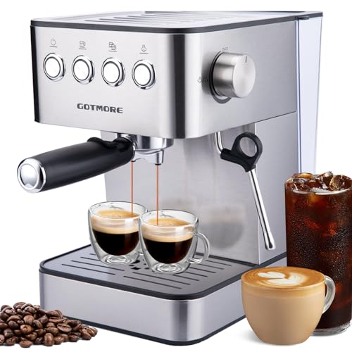 Espresso Coffee Machine with Milk Frother and 15-Bar