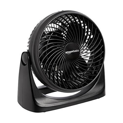 Black Air Circulator Fan with 90-Degree Tilt Head