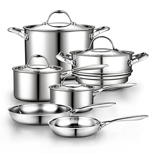 Cooks Standard 10-Piece Multi-Ply Stainless Steel Cookware Set