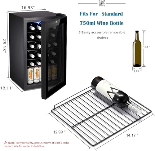 24-Bottle Wine and Beverage Mini Fridge