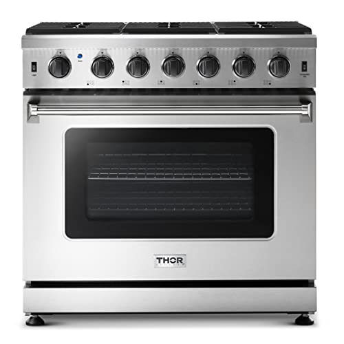 THOR Kitchen 36" Gas Range Stainless Steel - LRG3601U