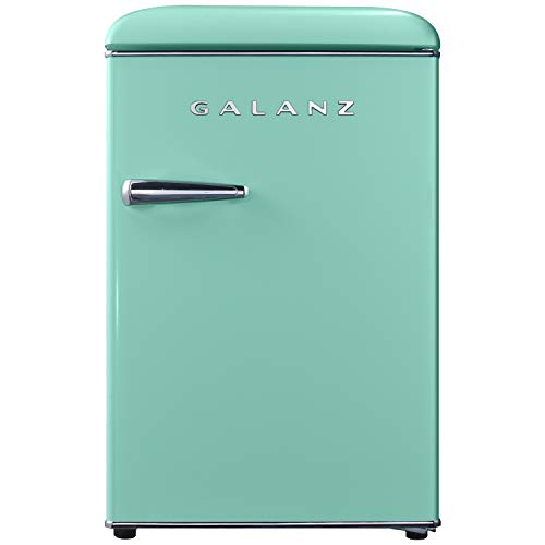 Galanz Retro Compact Mini Fridge, Green, 2.5 Cu Ft