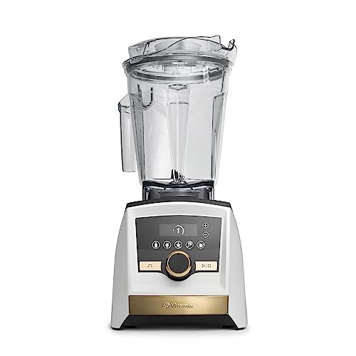 White and Gold Vitamix A3500 Smart Blender, 64oz