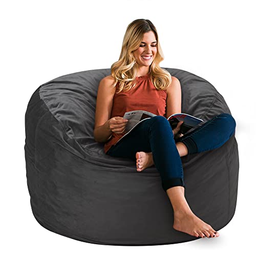 3Ft Luxurious Velvet Bean Bag Chair for Adults