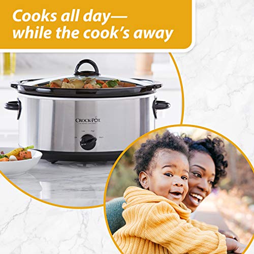 7-Qt Stainless Steel Oval Slow Cooker
