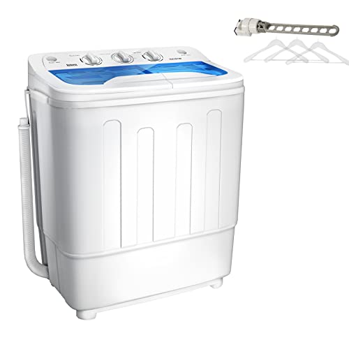 Erivess Portable Twin Tub 18lbs Washing Machine Combo