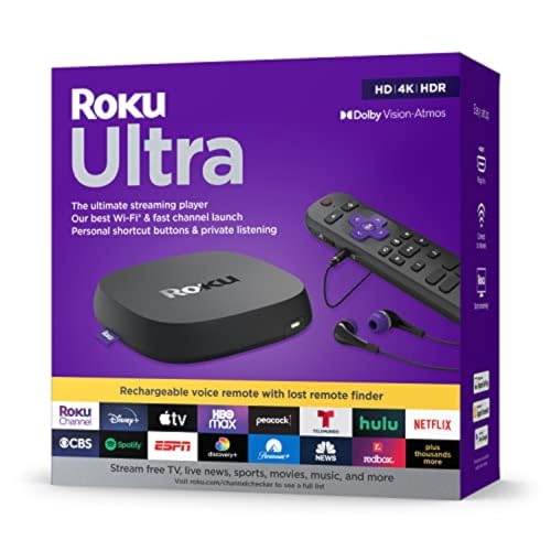 Roku Ultra 4K/HDR Streaming Device with Voice Remote