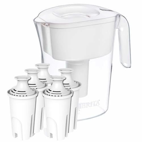 Brita Water Pitcher Bundle with 5 Replacement Filters