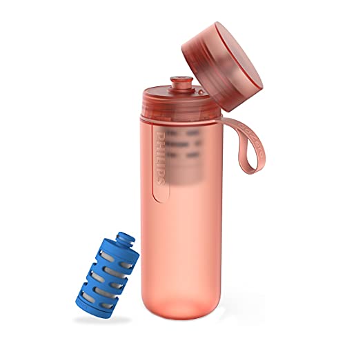 PHILIPS GoZero Active BPA-Free Water Bottle, Red, 20oz