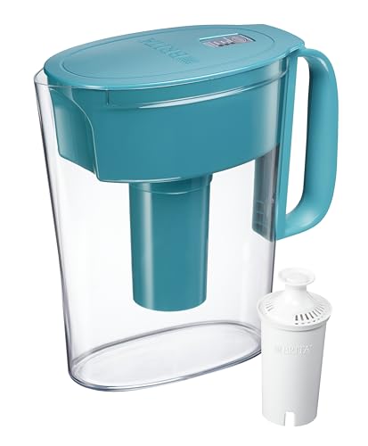 Brita 6 Cup Water Filter Pitcher, Metro Turquoise