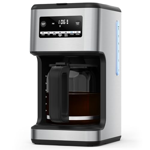 COWSAR 14-Cup Programmable Coffee Maker, Stainless Steel