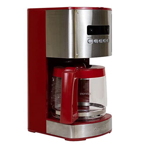 Kenmore 12-cup Programmable Coffee Maker, Red/Stainless Steel