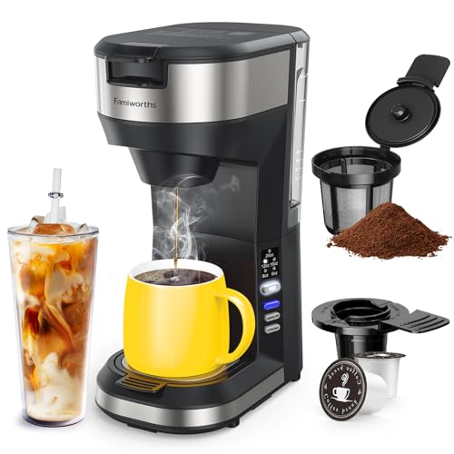 Famiworths Upgraded Coffee Maker for K Cups and Ground Coffee