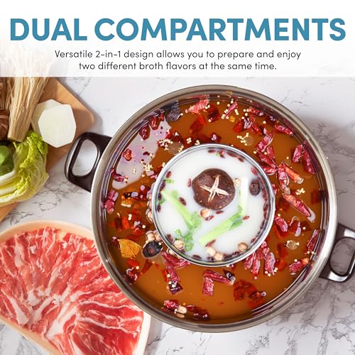 Aroma 5-Quart Stainless Steel Hot Pot, Silver