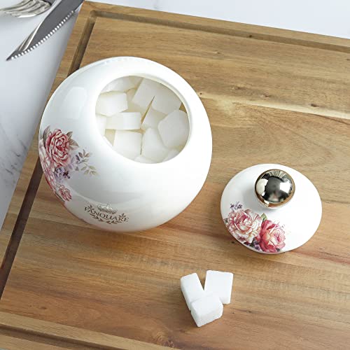 Vintage Floral Porcelain Candy Jar for Kitchen Storage