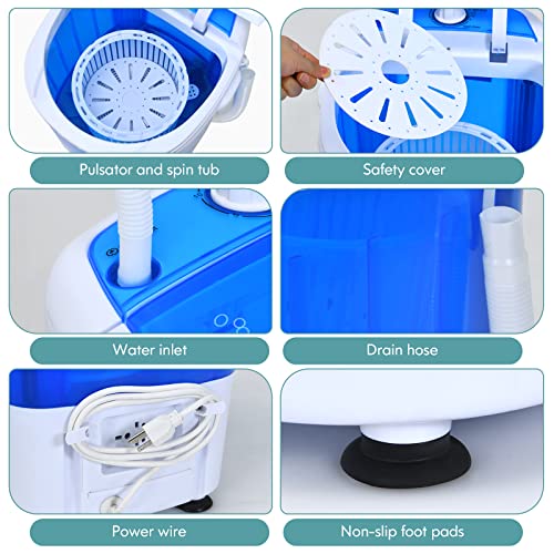 Giantex Mini Washer and Spinner Combo, 5.5lbs
