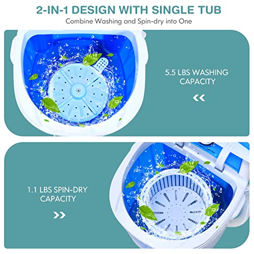 Giantex Mini Washer and Spinner Combo, 5.5lbs