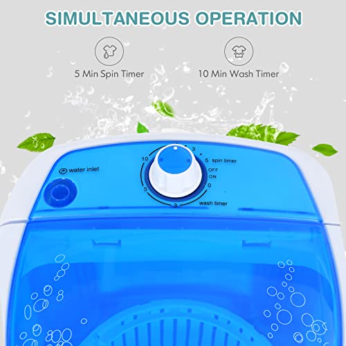 Giantex Mini Washer and Spinner Combo, 5.5lbs