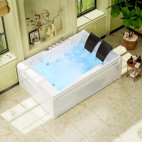 Empava 72" Acrylic Whirlpool Bathtub for Two