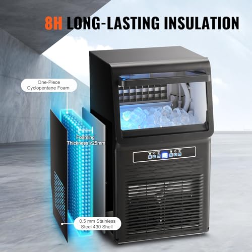 VEVOR 110V Portable Ice Maker with Water Filter