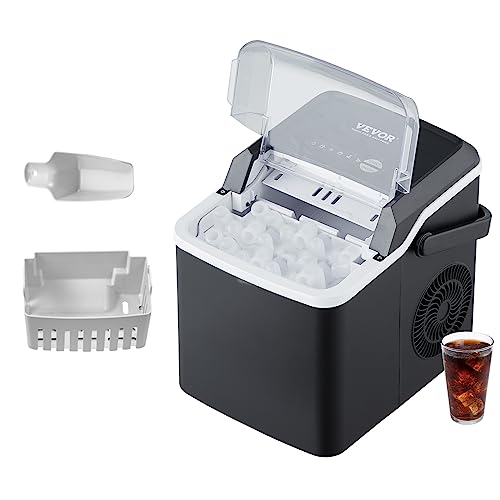 Portable Self-Cleaning Countertop Ice Maker, 26lbs/Day