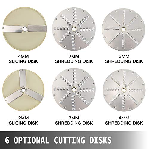 VEVOR 550W Commercial Vegetable Slicer with 6 Blades