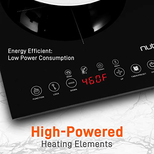 NutriChef Portable Double Induction Cooktop 120V