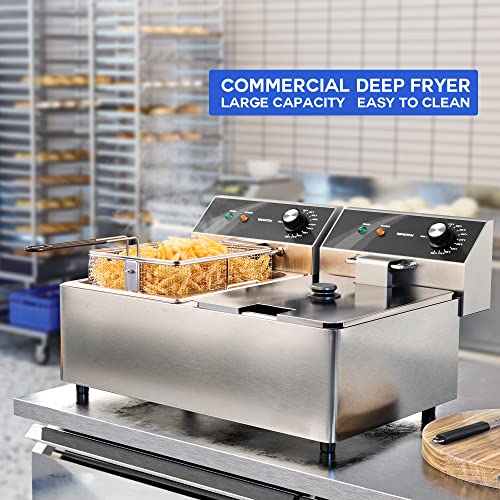 Dual Tank Stainless Steel Electric Deep Fryer