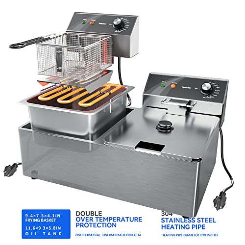Dual Tank Stainless Steel Electric Deep Fryer