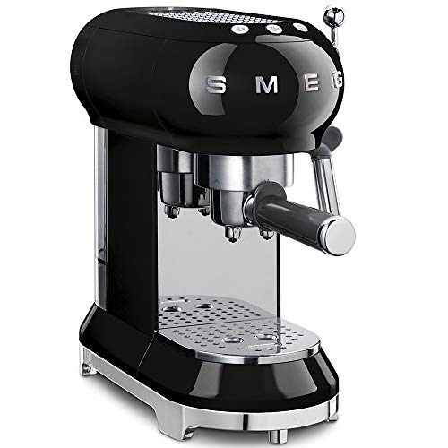 Smeg Black Espresso Machine, 1 Liter Capacity