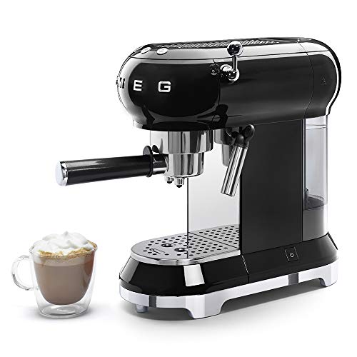 Smeg Black Espresso Machine, 1 Liter Capacity