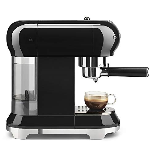 Smeg Black Espresso Machine, 1 Liter Capacity