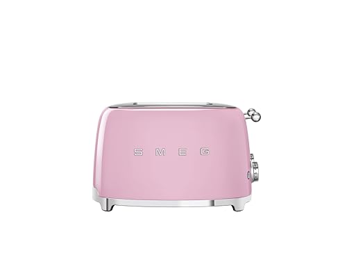 Smeg Retro Pink 4-Slice Toaster with 6 Presets