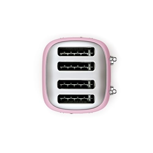 Smeg Retro Pink 4-Slice Toaster with 6 Presets