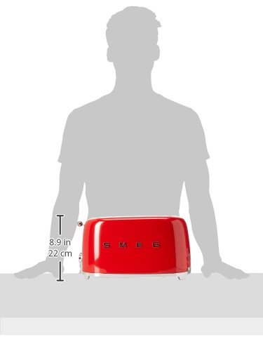 SMEG 50's Retro 4-Slice Toaster in Red