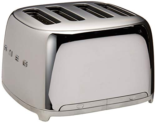 Smeg 50s Retro 4-Slice Stainless Steel Toaster