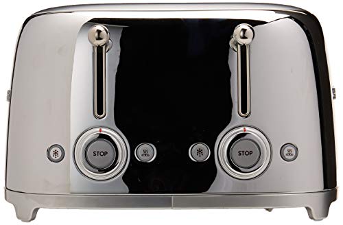 Smeg 50s Retro 4-Slice Stainless Steel Toaster