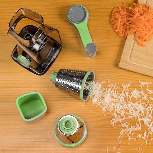 Badelite Hand Crank Cheese Grater with 3 Blades