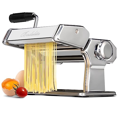 Manual Pasta Maker with Adjustable Roller and Cutter