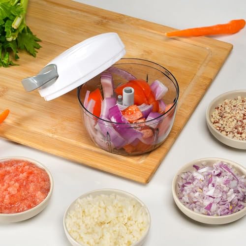 Mini Manual Food Processor for Vegetables and Garlic