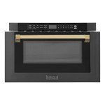 ZLINE 24" Built-in Microwave Drawer in Black Steel